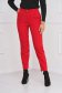 Pantaloni din stofa elastica rosii conici cu talie normala si buzunare laterale - StarShinerS 1 - StarShinerS.ro