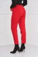 Pantaloni din stofa elastica rosii conici cu talie normala si buzunare laterale - StarShinerS 2 - StarShinerS.ro