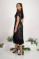 Black dress midi asymmetrical cloche laced with butterfly sleeves - StarShinerS 4 - StarShinerS.com