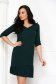 Darkgreen dress straight pleated crepe 2 - StarShinerS.com