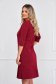 Burgundy dress straight pleated crepe 2 - StarShinerS.com