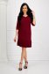 Burgundy dress straight pleated crepe 4 - StarShinerS.com