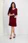 Burgundy dress straight pleated crepe 5 - StarShinerS.com