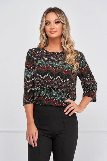 Blouses, Women`s blouse loose fit lycra with 3/4 sleeves - StarShinerS.com