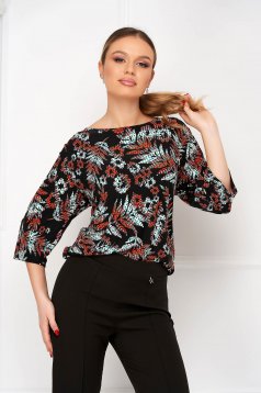 Women`s blouse loose fit lycra with 3/4 sleeves