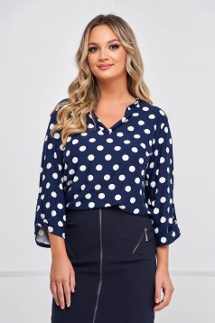 Women`s blouse lycra loose fit with v-neckline
