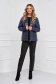 Darkblue jacket from slicker tented with pockets with pearls 3 - StarShinerS.com