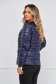 Dark blue jacket from slicker tented with pockets with pearls 2 - StarShinerS.com