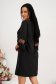 Rochie din stofa elastica neagra scurta cu un croi drept si maneci clopot - StarShinerS 2 - StarShinerS.ro