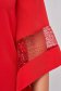 Rochie din stofa elastica rosie scurta cu un croi drept si maneci clopot - StarShinerS 5 - StarShinerS.ro