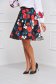 Fusta din stofa elastica midi in clos cu elastic in talie si imprimeu floral digital - StarShinerS 1 - StarShinerS.ro