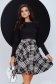 Black women`s shirt cotton accessorized with chain net shoulders 1 - StarShinerS.com