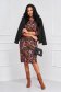 Rochie din tricot midi tip creion cu maneci trei-sferturi si imprimeu digital - StarShinerS 4 - StarShinerS.ro