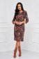 - StarShinerS dress pencil midi with 3/4 sleeves knitted 3 - StarShinerS.com