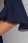Darkblue dress cloche elastic cloth with ruffled sleeves - StarShinerS 5 - StarShinerS.com