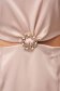 Rochie din satin roz prafuit scurta tip creion cu decupaje in material - StarShinerS 6 - StarShinerS.ro