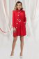 Red overcoat straight with pearls elastic cloth 3 - StarShinerS.com
