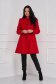Palton din jacard rosu in clos cu buzunare - Artista 3 - StarShinerS.ro