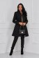 Black coat jacquard cloche with pockets 4 - StarShinerS.com