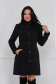 Black coat tented cloth high collar lateral pockets 1 - StarShinerS.com