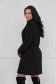 Black coat tented cloth high collar lateral pockets 2 - StarShinerS.com