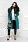 Green jacket from slicker long with faux fur accessory 5 - StarShinerS.com