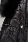 Black jacket from slicker long with faux fur accessory 5 - StarShinerS.com