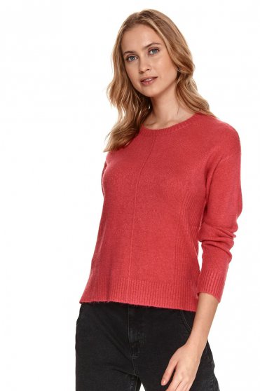 Casual jumpers, Pink sweater knitted loose fit - StarShinerS.com