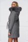 Palton din lana gri cambrat cu gluga detasabila - SunShine 2 - StarShinerS.ro