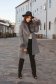 Palton din lana gri in clos cu guler si mansete din blana ecologica - SunShine 6 - StarShinerS.ro