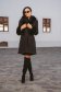 Palton din lana negru in clos cu guler si mansete din blana ecologica - SunShine 4 - StarShinerS.ro