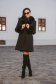 Palton din lana negru in clos cu guler si mansete din blana ecologica - SunShine 6 - StarShinerS.ro
