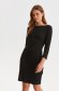 Black dress pencil with large collar knitted 1 - StarShinerS.com