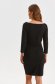 Black dress pencil with large collar knitted 3 - StarShinerS.com
