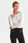 White sweater knitted thin fabric neckline 1 - StarShinerS.com