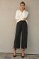 Black trousers elastic cloth flared 1 - StarShinerS.com