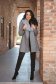 Grey coat wool tented fur collar with chequers 4 - StarShinerS.com