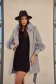 Grey Woolen Coat with Eco-Fur Inserts - SunShine 3 - StarShinerS.com