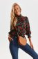 Black women`s blouse georgette with turtle neck loose fit 4 - StarShinerS.com