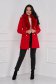 Red coat cloth wool fur collar tented 3 - StarShinerS.com