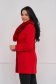 Red coat cloth wool fur collar tented 2 - StarShinerS.com