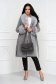 Grey coat wool with ecological fur cuffs cloche 5 - StarShinerS.com