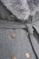 Palton din lana gri in clos cu guler si mansete din blana ecologica - SunShine 6 - StarShinerS.ro