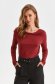 Red women`s blouse loose fit from elastic fabric 1 - StarShinerS.com