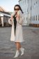 Cream coat wool with ecological fur cuffs cloche 3 - StarShinerS.com