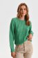 Green sweater loose fit neckline knitted 2 - StarShinerS.com