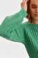 Green sweater loose fit neckline knitted 4 - StarShinerS.com