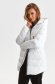 White jacket from slicker midi loose fit the jacket has hood and pockets 5 - StarShinerS.com