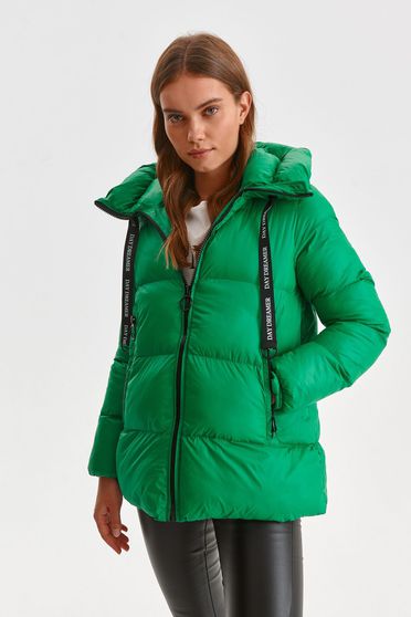 Coats & Jackets, Green jacket from slicker short cut loose fit - StarShinerS.com