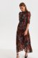 Rochie din georgette in clos cu elastic in talie si umeri cu volum - Top Secret 2 - StarShinerS.ro
